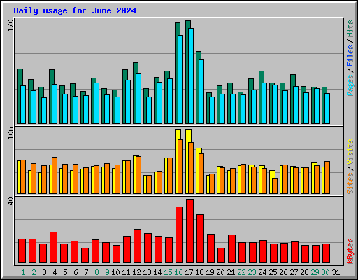 Daily usage for June 2024