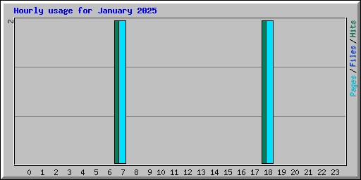 Hourly usage for January 2025