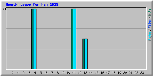Hourly usage for May 2025